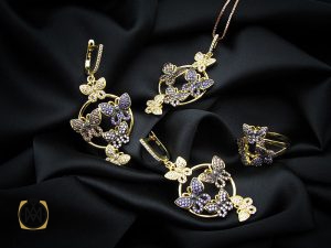 سرویس نقره زنانه طرح طراوت پر رنگ - کد 7098 - تصویر 9