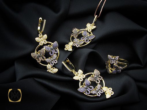 سرویس نقره زنانه طرح طراوت پر رنگ - کد 7098 - تصویر 9