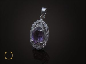 00 مدال آمتیست زنانه طرح نیایش- کد 3116 - تصویر 5