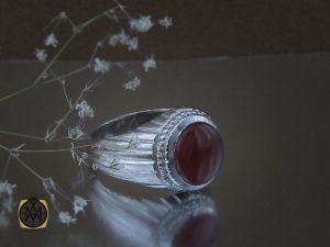 00 انگشتر عقیق یمن مردانه - کد 8520 - تصویر 6