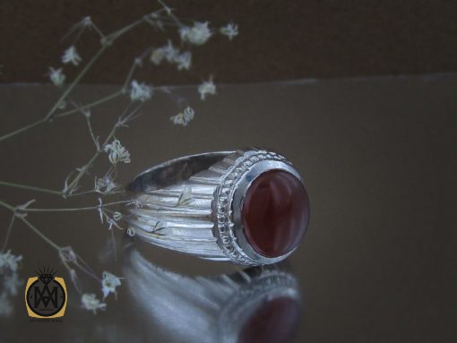 انگشتر عقیق یمن مردانه  - کد 8520 - تصویر 6