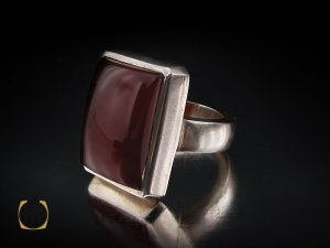 00 انگشتر عقیق یمن مردانه رکاب هنر دست استاد قاسمی - کد 8523 - تصویر 6