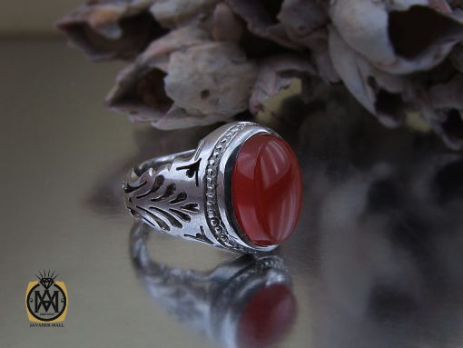 00 انگشتر عقیق یمن مردانه دست ساز - کد 8525 - تصویر 6