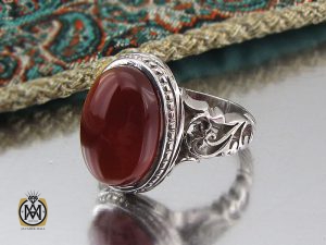 00 انگشتر عقیق یمن مردانه دست ساز - کد 8527 - تصویر 6