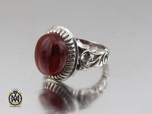 00 انگشتر عقیق یمن مردانه دست ساز - کد 8528 - تصویر 6