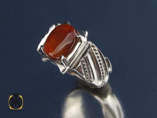 انگشتر عقیق یمن مردانه دست ساز - کد 8529 - تصویر 6