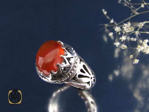 انگشتر عقیق یمن مردانه دست ساز - کد 8531 - تصویر 6