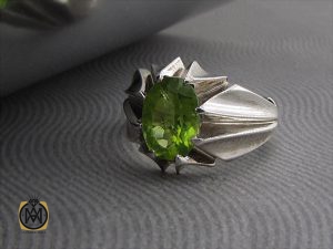 00 انگشتر زبرجد مردانه مرغوب و معدنی - کد 8550 - تصویر 6