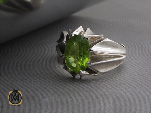 00 انگشتر زبرجد مردانه مرغوب و معدنی - کد 8550 - تصویر 6