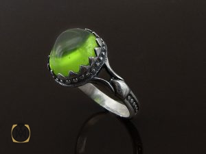 00 انگشتر زبرجد اسپرت تراش دامله - کد 8551 - تصویر 6