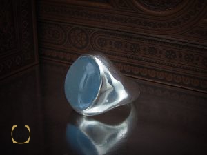 00 انگشتر آکوامارین مردانه مرغوب - کد 8554 - تصویر 6
