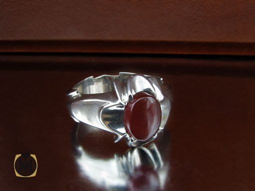 انگشتر عقیق یمن مرغوب مردانه رکاب هنر دست استاد قاسمی - کد 8559 - تصویر 6