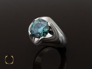 00 انگشتر موزانایت مردانه رکاب دست ساز - کد 8563 - تصویر 6