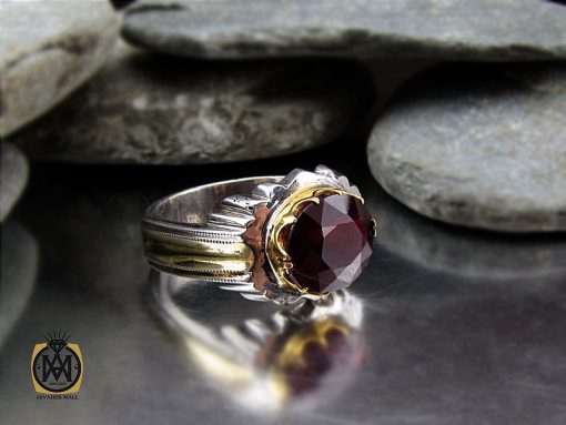 انگشتر یاقوت سرخ مردانه رکاب هنر دست استاد شرفیان - کد 8566 - تصویر 6
