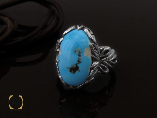 00 انگشتر فیروزه نیشابور مردانه ارزشمند - کد 8581 - تصویر 6