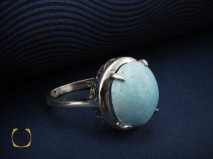 00 انگشتر فیروزه نیشابوری زنانه طرح درنا - کد 2082 - تصویر 6