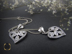 00 مدال نقره زنانه طرح برگ - کد 3015 - تصویر 5