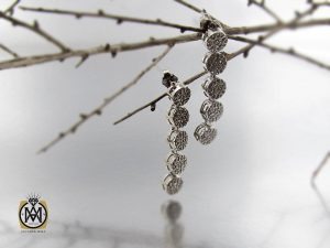 00 گوشواره نقره طرح فلورا زنانه - کد 5034 - تصویر 5