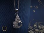 مدال نقره زنانه طرح ياس - کد 3016 - تصویر 5