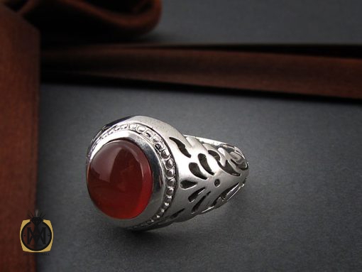 انگشتر عقیق یمن مردانه دست ساز - کد 8507 - تصویر 6