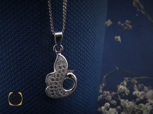 00 مدال نقره زنانه طرح ياس - کد 3016 - تصویر 5
