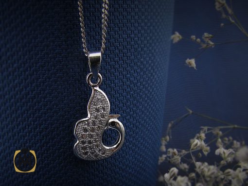 00 مدال نقره زنانه طرح ياس - کد 3016 - تصویر 5