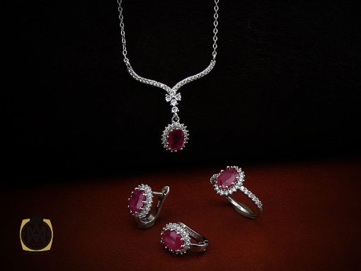 سرویس یاقوت سرخ طرح بهسا زنانه - کد 7058 - تصویر 8