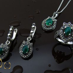 سرویس جید و مارکازیت طرح لادن زنانه - کد 7064 سرویس جید و مارکازیت طرح لادن زنانه - کد 7064