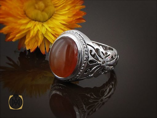 00 (6) انگشتر عقیق یمن مردانه دست ساز - کد 8510 - تصویر 6