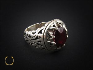00 انگشتر یاقوت سرخ آفریقایی مردانه - کد 8430 - تصویر 6