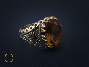 00 انگشتر زولتنایت و مارکازیت مردانه - کد 8434 - تصویر 6
