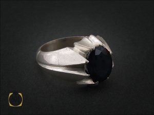 00 انگشتر یاقوت کبود آفریقایی اصل مردانه - کد 8437 - تصویر 6
