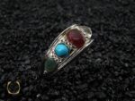انگشتر پنج نگین رینگی دست ساز - کد 8495 - تصویر 2