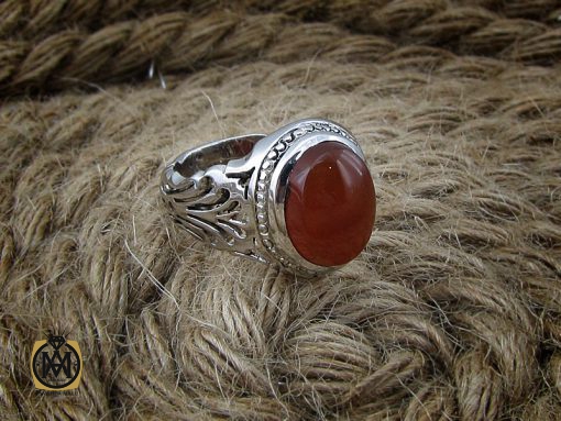 انگشتر عقیق یمن مردانه دست ساز - کد 8499 - تصویر 6