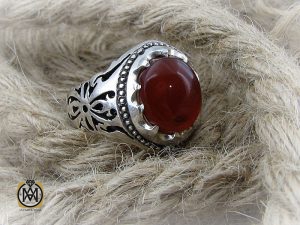00 انگشتر عقیق یمن مردانه دست ساز - کد 8500 - تصویر 6