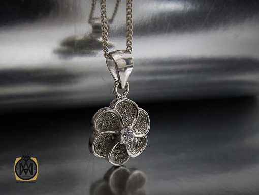 مدال نقره زنانه طرح مرجان - کد 3021 - تصویر 5