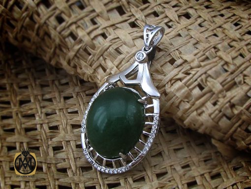 مدال یشم زنانه طرح فرخنده - کد 3100 - تصویر 5