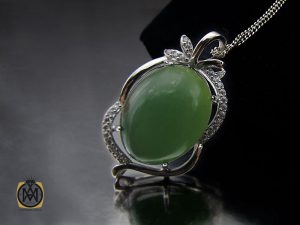 مدال یشم زنانه طرح پردیس - کد 3101 - تصویر 5