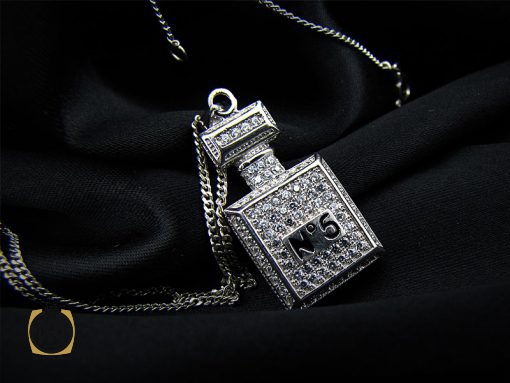 00 مدال نقره طرح آدرینا زنانه - کد 3023 - تصویر 5