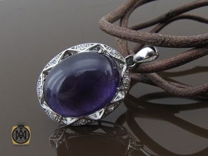 مدال آمتیست زنانه طرح شکوفه - کد 3104 - تصویر 5