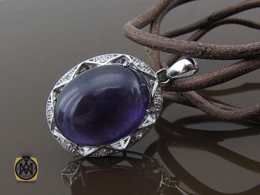 مدال آمتیست زنانه طرح شکوفه - کد 3104 - تصویر 5