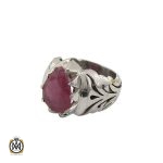انگشتر یاقوت سرخ آفریقایی مردانه - کد 8405