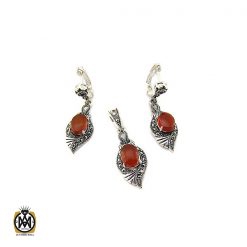 سرویس عقیق و مارکازیت طرح باران زنانه - کد 7057 سرویس عقیق و مارکازیت طرح باران زنانه - کد 7057