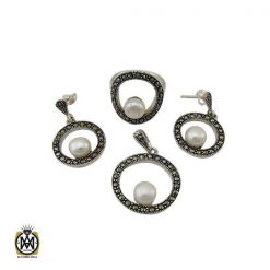 سرویس مروارید پرورشی اصل و مارکازیت طرح لیان زنانه - کد 7066