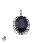 مدال یاقوت کبود زنانه مرغوب و معدنی طرح دلارام - کد 3083