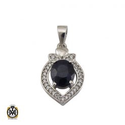 مدال یاقوت کبود زنانه طرح رها - کد 3085 مدال یاقوت کبود زنانه طرح رها - کد 3085