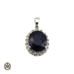 مدال یاقوت کبود زنانه طرح ژینا - کد 3087