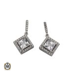 1 گوشواره نقره زنانه طرح سیمین - کد 5035