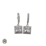 1 گوشواره نقره زنانه طرح آفرین - کد 5038
