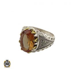 انگشتر زولتنایت و مارکازیت مردانه - کد 8434 انگشتر زولتنایت و مارکازیت مردانه - کد 8434